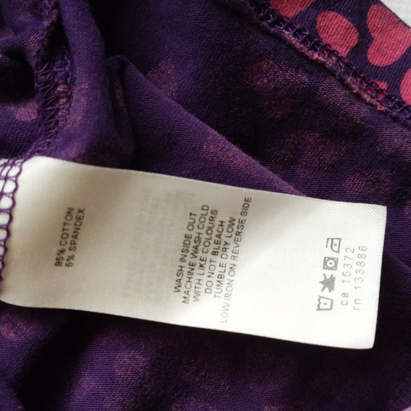 joe fresh purple floral long sleeve mock neck tunic dress 12 months baby girl - Picture 3 of 6